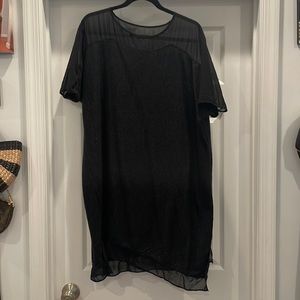 ALL SAINTS black/dark sweater dress
